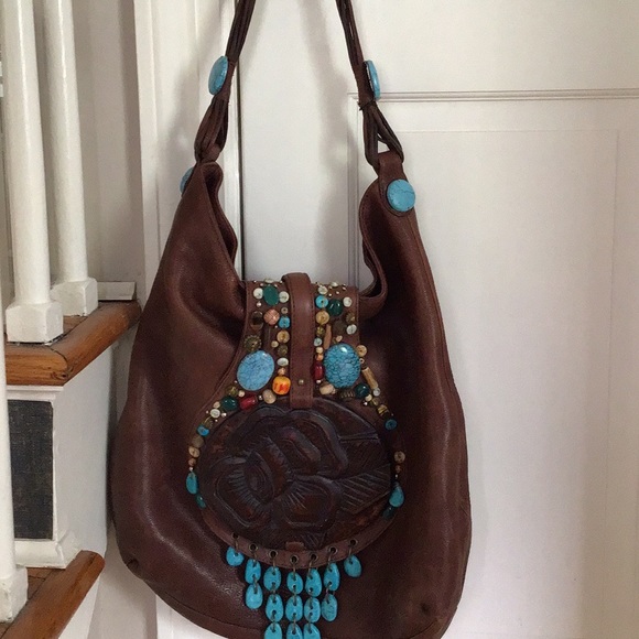 Cole Haan G Series Brown Large Leather Tote Bag Gorgeous - Picture 9 of 10